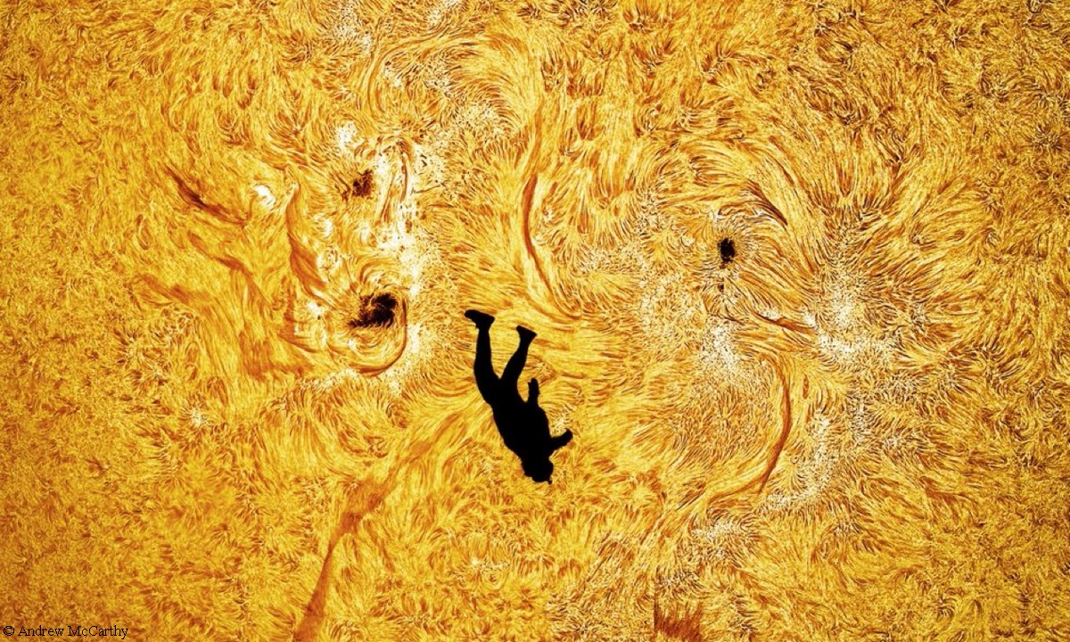 The Fall of Icarus photograph by Andrew McCarthy showing a symbolic flight and descent